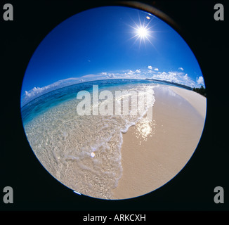 Tropische Insel und Strand, Managaha Island, Saipan Stockfoto