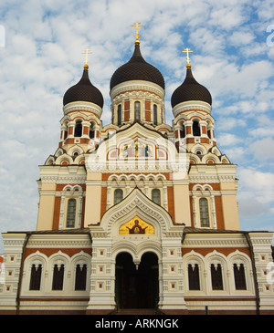 Das 19. Jahrhundert russische orthodoxe Alexander Nevsky Cathedral auf dem Domberg, Old Town, Tallinn, Estland, Baltikum Stockfoto