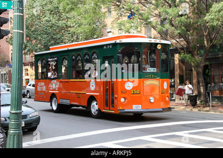 O-Bus in der Charles Street in Boston, Massachusetts, USA. Stockfoto