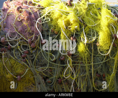 Fischernetze, Glyfada, Athen, Griechenland, Europa hautnah Stockfoto