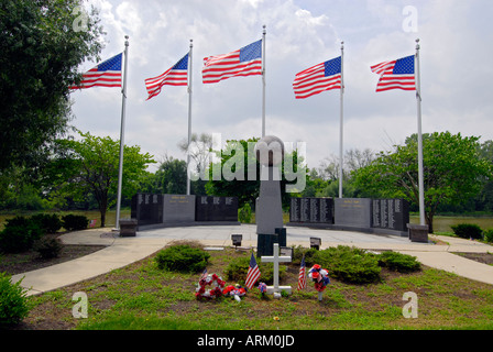 Kriegerdenkmäler Stadt Monroe Michigan MI Stockfoto