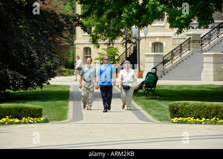 Studentische Aktivitäten auf dem Campus der University of Notre Dame in South Bend, Indiana IN Stockfoto