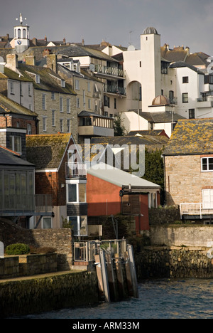 Falmouth, Cornwall, UK. Blick auf die Stadt vom Prince Of Wales Pier Stockfoto