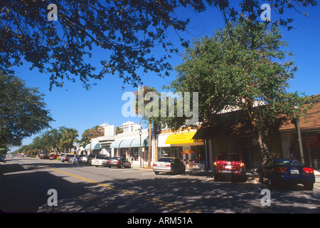 Einkaufsviertel von Melbourne Florida Innenstadt Stockfoto