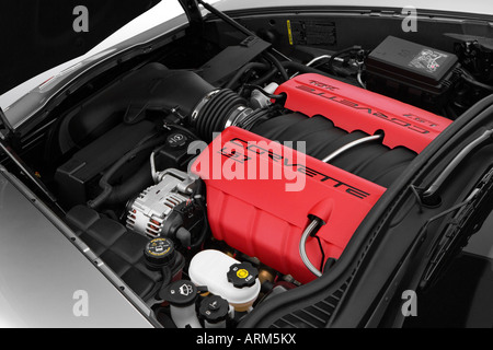 2008 Chevrolet Corvette Z06 in Silber - Motor Stockfoto