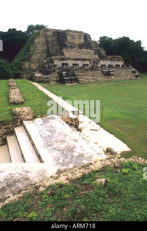 Berühmte Altun Ha Maya Ruinen in Belize Stockfoto