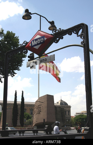 Spanien Madrid Serrano Metro Station Stockfoto