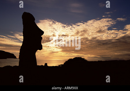 Moai, Osterinsel (Rapa Nui), Chile, Südamerika Stockfoto