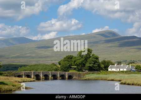 Alte Brücke in der Nähe von Newport, County Mayo, Connacht, Republik Irland (Eire), Europa Stockfoto