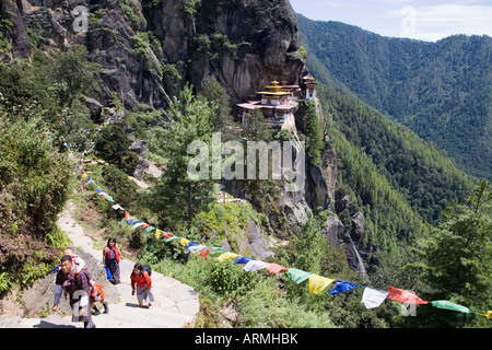 Taktshang Goemba (Tiger es Nest) Kloster, Paro, Bhutan, Asien Stockfoto