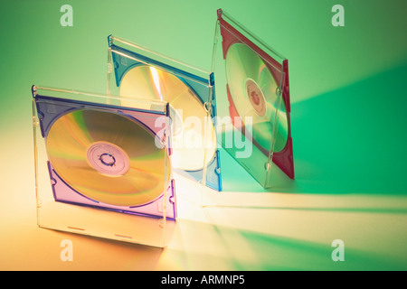CDs im CD-Hülle Stockfoto