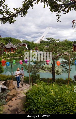 Chinesische Gärten im Botanischen Garten, Montreal, Quebec, Kanada. Stockfoto