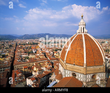 ITALIEN TUSCANY FLORENZ DUOMO STADTBILD HIGH ANGLE Stockfoto