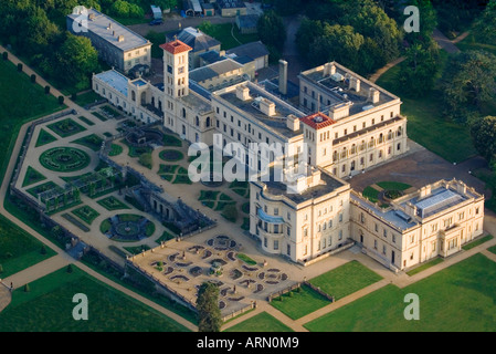 Luftaufnahme von Osborne House. East Cowes. Isle Of Wight. VEREINIGTES KÖNIGREICH. Stockfoto