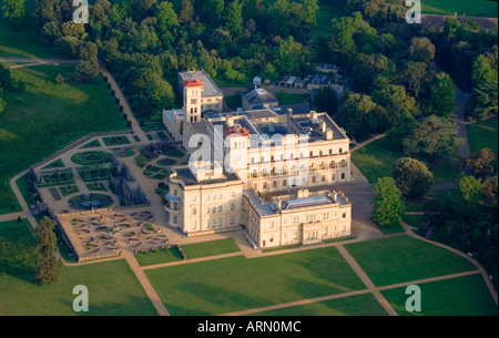 Luftaufnahme von Osborne House. East Cowes. Isle Of Wight. VEREINIGTES KÖNIGREICH. Stockfoto