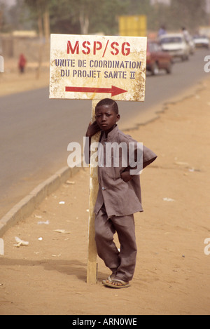 Niamey, Niger, Westafrika. Nigrischen junge. Stockfoto