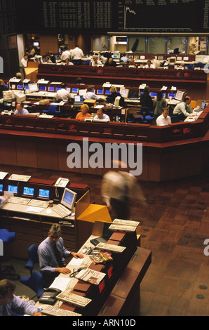 Handelssaal der Frankfurter Wertpapierbörse Stockfoto