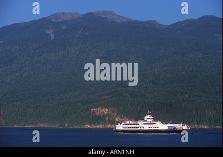 Kootenay Lake Fähre, Osprey zwischen Balfour und Kootenay Bay, British Columbia, Kanada. Stockfoto