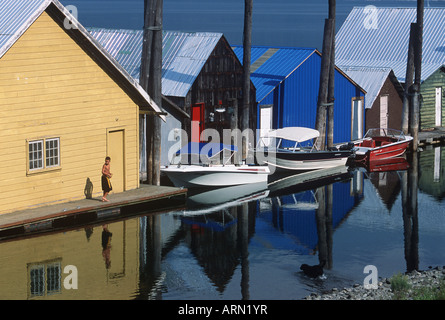 Kaslo, Marina auf Kootenay Lake, British Columbia, Kanada. Stockfoto