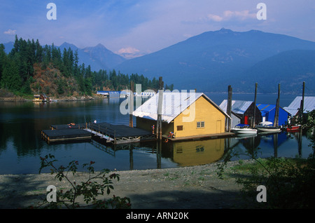 Kaslo, Marina auf Kootenay Lake, British Columbia, Kanada. Stockfoto