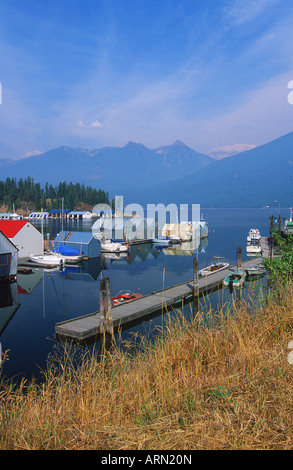 Kaslo, Marina auf Kootenay Lake, British Columbia, Kanada. Stockfoto