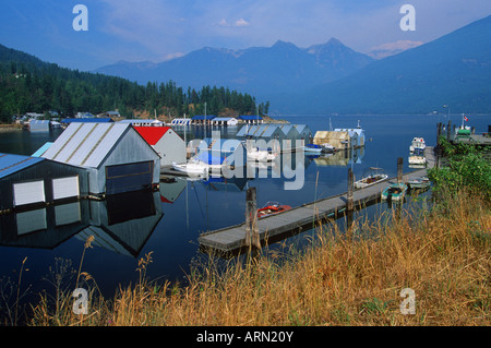 Kaslo, Marina auf Kootenay Lake, British Columbia, Kanada. Stockfoto