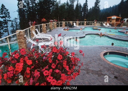 Kootenays, in der Nähe von Nakusp Halcyon Hot Springs, Britisch-Kolumbien, Kanada. Stockfoto