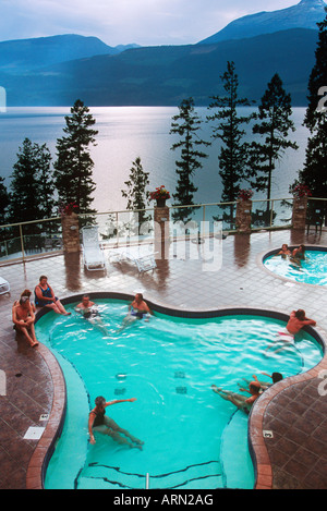 Kootenays, in der Nähe von Nakusp Halcyon Hot Springs, Britisch-Kolumbien, Kanada. Stockfoto