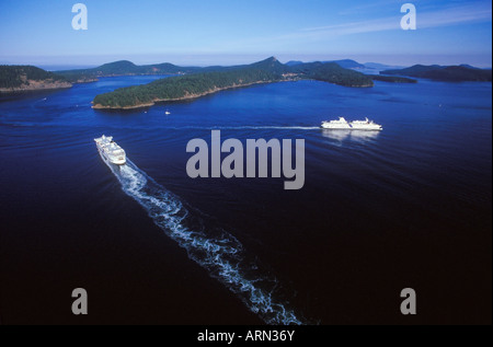 BC Ferries am aktiv-Pass nach Swartz Bay, Victoria, Britisch-Kolumbien, von Tsawwassen, British Columbia, Kanada. Stockfoto
