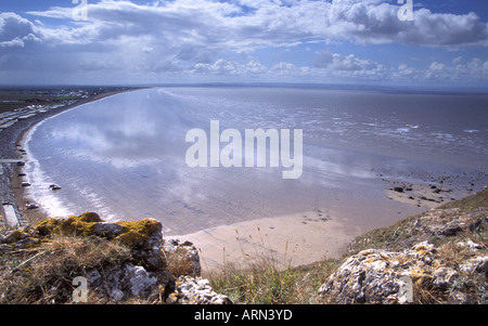 Berrow Wohnungen von Brean Down Severn Mündung Naturschutzgebiet Stockfoto