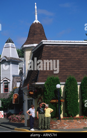 Chemainus (Stadt der Wandmalereien), Vancouver Island, British Columbia, Kanada. Stockfoto