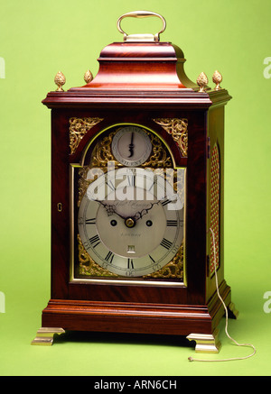 Georgische Bracket Clock von Thomas Hunter ca. 1780 Stockfoto