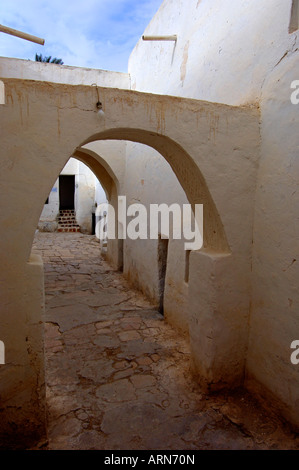 Schmale Gasse alte Stadt Ghadames UNESCO-Weltkulturerbe Libyen Stockfoto