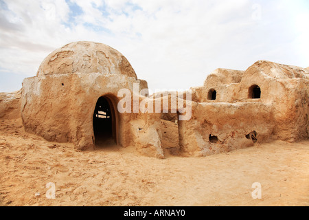 Wüste Stadt - Lage von Star Wars - Episode ich in der Sahara, Tozeur, Tunesien Stockfoto