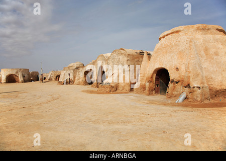 Wüste Stadt - Lage von Star Wars - Episode ich in der Sahara, Tozeur, Tunesien Stockfoto