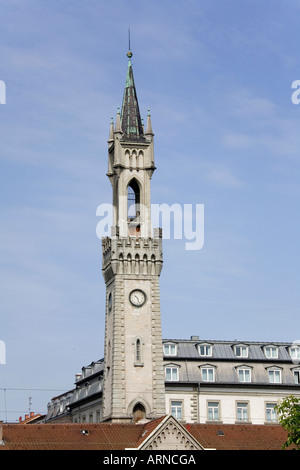 Der Turm der Bahnhof von Konstanz, Baden-Württemberg, Deutschland Stockfoto