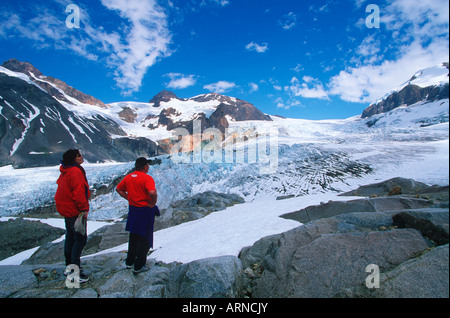 Küste Bergkette, Klinaklini Gletscher Schmelzwasser, Britisch-Kolumbien, Kanada. Stockfoto