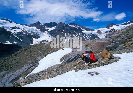 Küste Bergkette, Klinaklini Gletscher Schmelzwasser, Britisch-Kolumbien, Kanada. Stockfoto