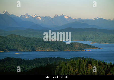 Blick auf die Küste von China Berg auf Quadra Island, Britisch-Kolumbien, Kanada. Stockfoto
