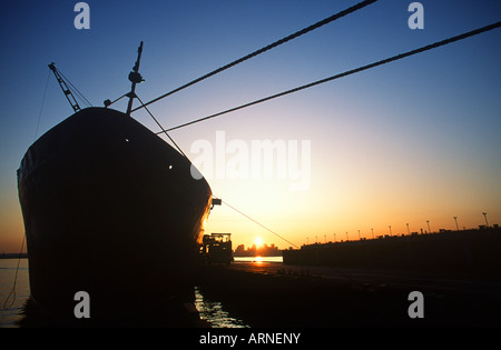 Hafen von Vancouver, Frachter im Hafen am North Shore, Britisch-Kolumbien, Kanada. Stockfoto