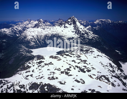 Strathcona Park, Antenne, der höchste Gipfel von Vancouver Island, British Columbia, Kanada. Stockfoto