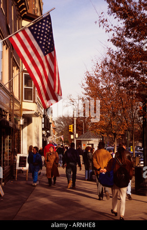 USA North America neue Jersey Princeton Universität Nassau Street College-Stadt im Herbst Herbstlaub Stockfoto