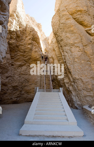 Treppe zum Grab West Bank Luxor Niltal Ägyptens Thutmose III Tal der Könige Stockfoto