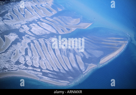 Luftaufnahme des spanischen Banken Sand bars, Vancouver, British Columbia, Kanada. Stockfoto