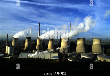 Kohle-Kraftwerk, Deutschland. Stockfoto