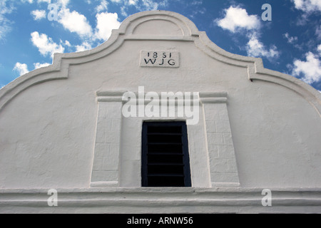 Giebel des Cape niederländischen Architektur Gebäude Prinz Albert in Südafrika Stockfoto