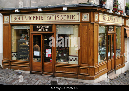 Einer traditionellen französischen Boulangerie-Patisserie in Montmartre Paris Frankreich Stockfoto