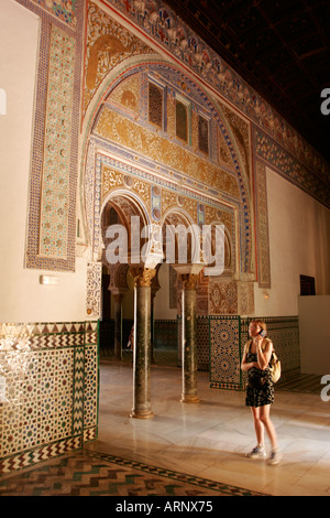 Der Real Alcazar Palast in Sevilla Spanien Andalusien Andalusien sevilla Stockfoto