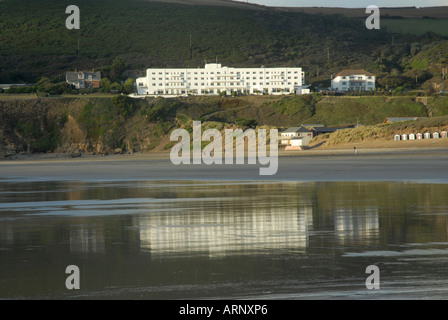 Saunton Sands Hotel North Devon mit Blick auf Saunton Strand. Noth Devon England. Stockfoto