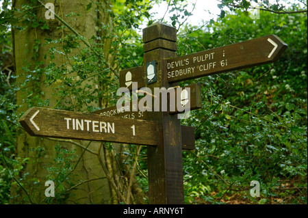 Offa s Dyke National Trail über Tintern anmelden Stockfoto